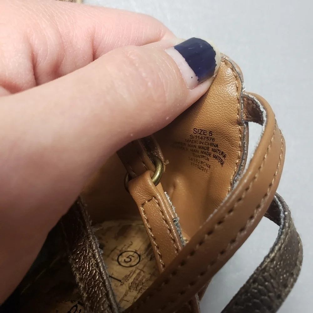 koala kids baby girls brown sandals size 5